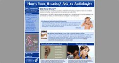 Desktop Screenshot of howsyourhearing.org